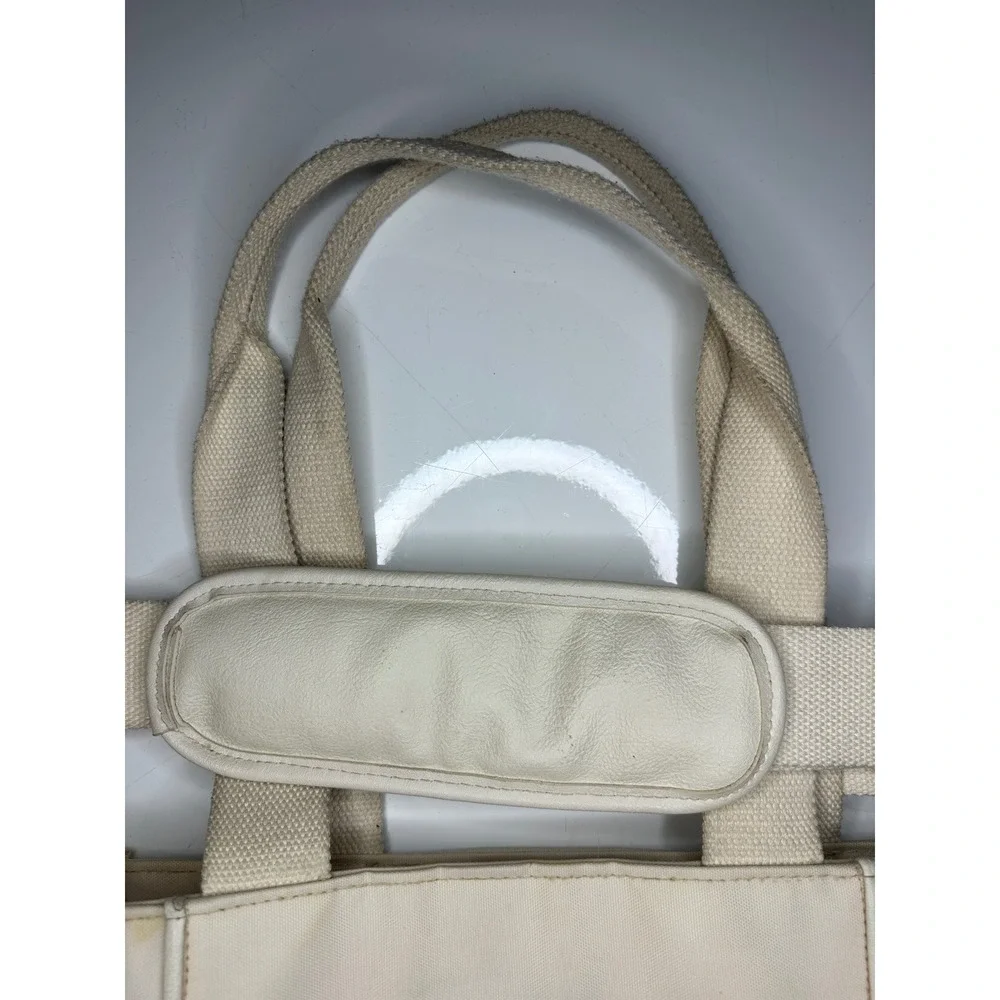 Beis north to south tote beige 15 x 13 stained read description‎